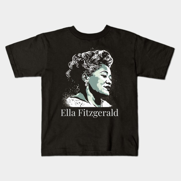 Ella Fitzgerald Kids T-Shirt by UrbanLifeApparel